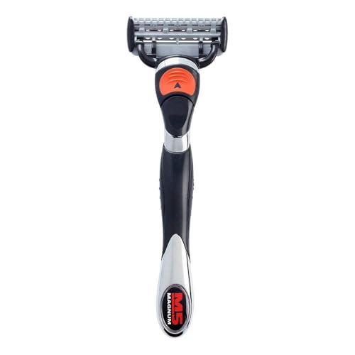 Personna M5 Magnum Razor with 5 Blades and Trimmer, 10 Refill Cartridges Included