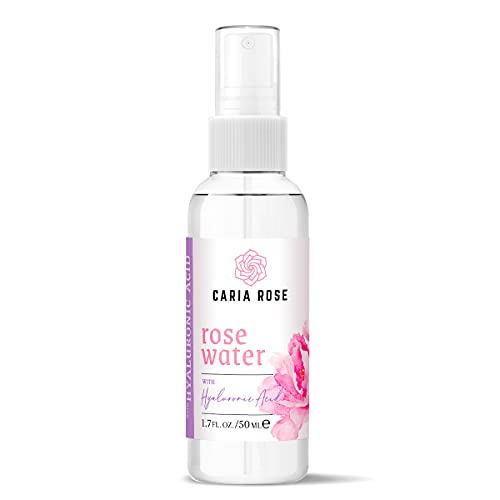 Rosewater Hydrating Spray with Hyaluronic Acid | Rose Water Facial Toner with Hyaluronic Acid (1.7 oz Travel Size)