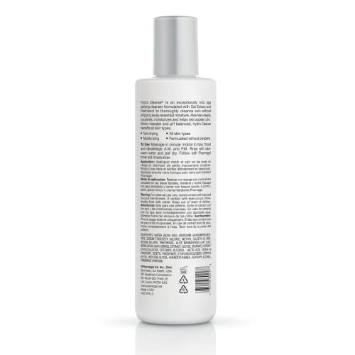 Pharmagel Hydra Cleanse Water Rinseable Facial Cleanser for All Skin Types | Natural Face Wash | Hydrating, Age Defying, and Revitalizing Face Cleanser | 8.5 fl. oz.