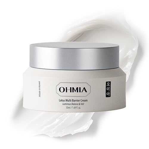 Korean Anti-Aging & Firming Face Moisturizer - Lotus Multi Barrier Cream with Niacinamide & Rice - Soothing for Sensitive Skin - Fragrance-Free - 1.69 fl oz