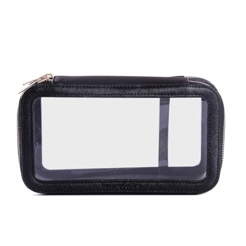 BEAUTYGOODIES Clear Makeup Bags for Women, Transparent Makeup Organizer Bag, Clear Cosmetic Bag, Travel Cosmetic Case, Toiletry and Make Up Bags for Women, Makeup Bag for Purse Pouch, Travel and Home