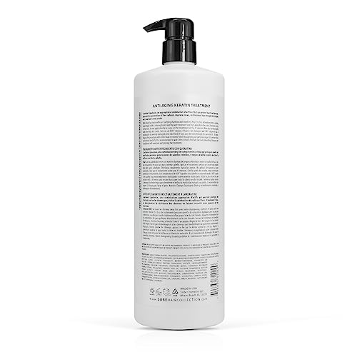 SOBE LUXE - Brazilian Keratin Smoothing Treatment, Blowout Straightening System for Dry and Damaged Hair, 32 Oz, Acai Berry - Forte, Sulfate Free - Eliminates Curls and Frizz, All Hair Types