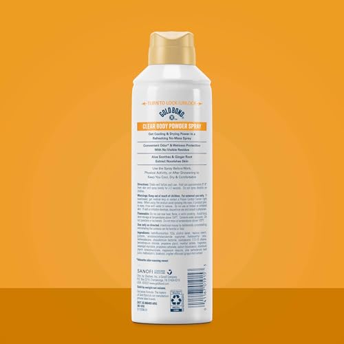 Clear Invisible Body Powder Spray - Talc-Free Deodorant, 7 oz