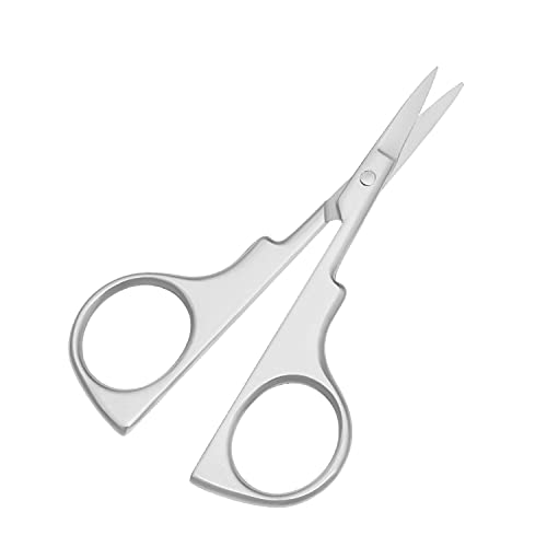 Professional Grooming Scissors for Personal Care Facial Hair Removal and Ear Nose Eyebrow Trimming Stainless Steel Straight Tip Scissors 3.7 Inch