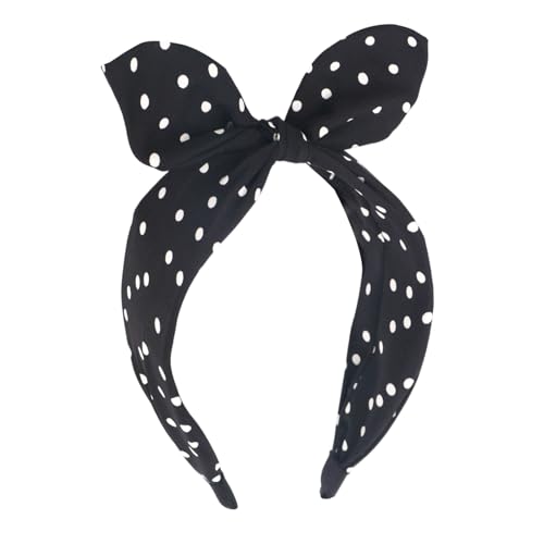Women & Girls Polka Dot Bow Headbands Non-Slip Retro Hair Accessories