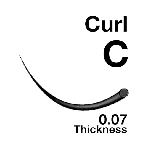 Eyelash Extensions 0.07mm Thickness C Curl Length 11mm Easy Fan Eye Lashes For Lash Extensions(0.07,C,11mm)