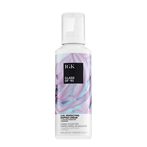 IGK CLASS OF ¡¯93 Curl Perfecting Whipped Cream | Moisture + Definition + Softens | Vegan + Cruelty Free | 5.5 Oz