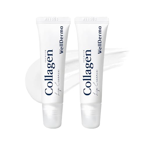WELLDERMA Collagen Hydro Lip Essence 2-Pack, 11mL ¡¿ 2 ? Smooth Glossy Lip Coating with Collagen Blend, Hyaluronic & Peptide Complex, Honey-Like Scent