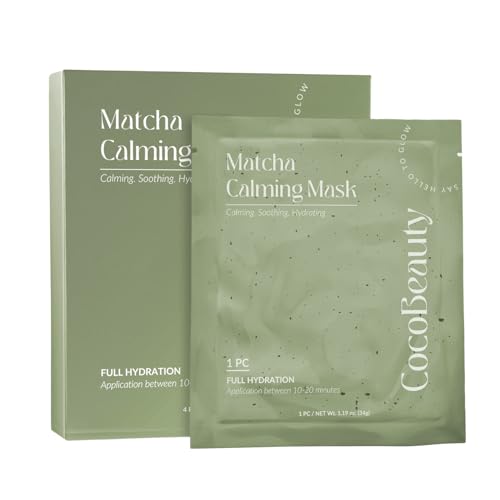 Matcha Mask ? Calming Peel Off Mask for Face ? Deep Cleansing & Hydrating Green Tea Facial Mask for Smooth, Radiant Skin (4 units)