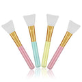 Silicone Face Mask Applicators - 4 Pack, White, for Mud & Clay Masks