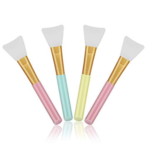 Silicone Face Mask Applicators - 4 Pack, White, for Mud & Clay Masks