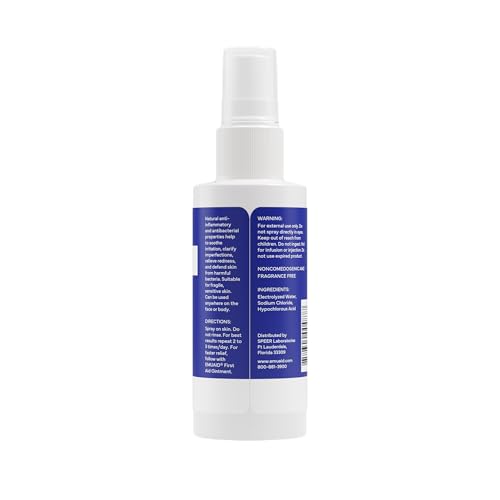 emuaid Clear + Repair Hypochlorous Acid Skin Spray, Hydrating Face and Mist Protection, Multi-Use Care for Sensitive Skin, Travel Size, 1 Pack