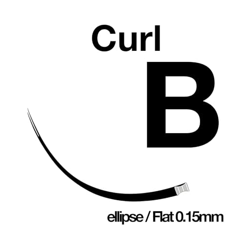 Ellipse Flat Lashes 0.15mm B Curl 8-14mm Mix