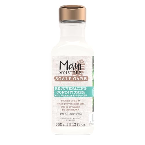 Maui Moisture Scalp Care Rejuvenating Conditioner, Soothing Curly Hair Conditioner with Vitamin E, Pro-Vitamin B5 & Aloe Vera, Silicone-Free, 13 fl. oz