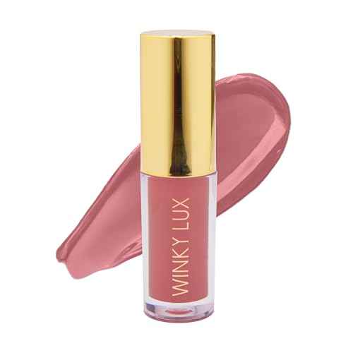 Winky Lux Muse Very There Lip Oil - Hydrating Nude Pink Tint with Jojoba Oil, Non-Sticky Glossy Lip Oil, Tinted Pink Gloss for Juicy Lips & Soft Vanilla Scent