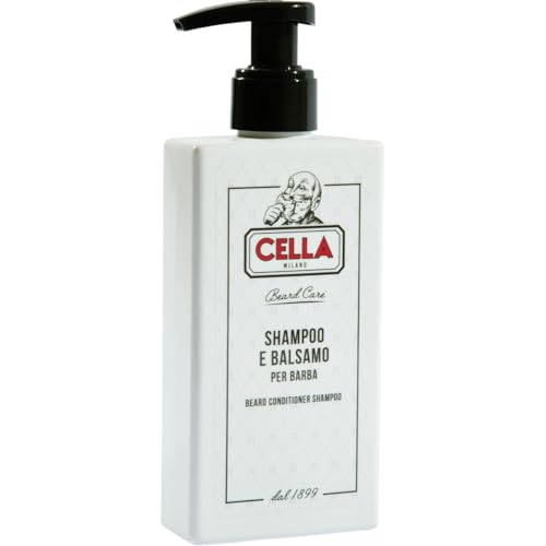 Cella Milano, 2?in?1 Beard Shampoo & Conditioner, 200?ml ? Sulfate?Free Beard Cleanser ? Gentle, Hydrating Formula from Italy