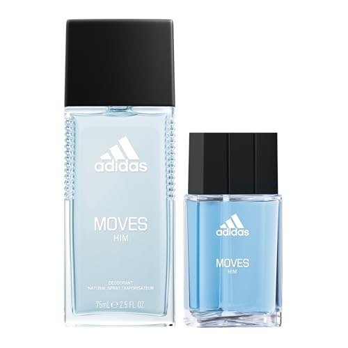 Adidas Moves for Him Men's Fragrance Gift Set - 1 oz EDT & 2.5 oz Spray