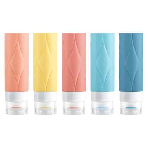 4 Pack Travel Bottles,Leak Proof TSA Approved Travel Size Containers (60ML 5PACK)