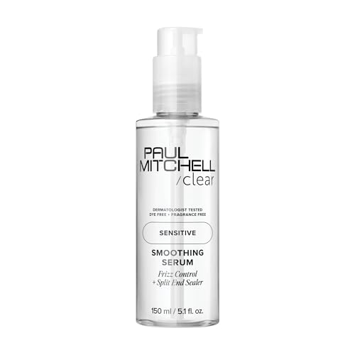 Paul Mitchell Clear Smoothing Serum, Blowout Primer, Fragrance Free, For Sensitive Scalp + Skin