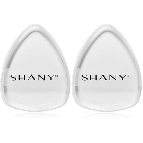 SHANY Stay Jelly Silicone Sponge - Clear & Non-Absorbent Makeup Blending Sponge for Flawless Application with Foundation - HOURGLASS (Pack of 2)