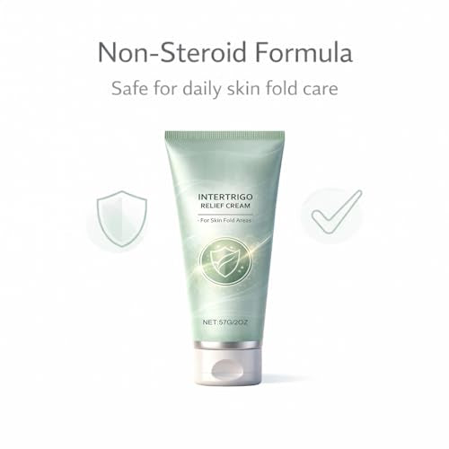 Intertrigo Relief Cream - Skin Fold Moisture Barrier with Zinc Oxide - Fast Acting Soothing Support for Friction-Prone Areas - Non-Greasy & Non-Steroid Formula 2 PACK