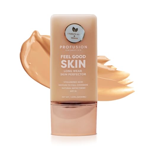 Profusion Cosmetics Lightweight Liquid Foundation for a Flawless and Elegant Radiance, Breathable Makeup that Improves Uneven Skin Tone, Vegan & Cruelty-Free - Light 1