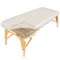 PU Leather Massage Table Cover Waterproof Massage Table Cover Protector Elastic, Odorless & Anti-Wrinkle Wipeable Massage Bed Cover Fitted for 6FT Massage Bed/Spa Bed/Lash Bed (White, 1Pcs)