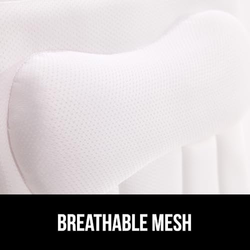 GORILLA GRIP Bath Pillow with 6 Suction Cups, 4D Mesh Headrest