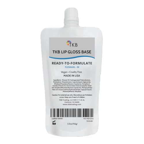 TKB Lip Gloss Base Flexagel M 5.5oz | Clear, Moisturizing