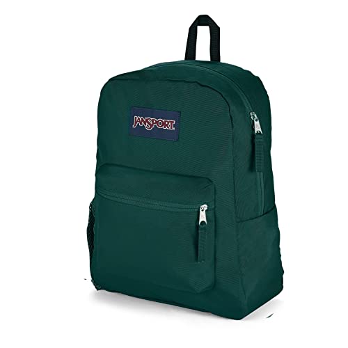 JanSport Cross Town Backpack 17" x 12.5" x 6" - Simple Bag for Everyone with 1 Main Compartment, Front Utility Pocket - Premium Class Accessories - Deep Juniper