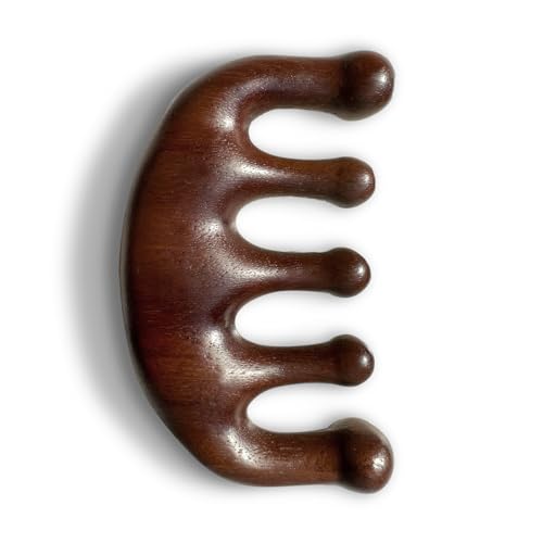Wooden Scalp Massager - 100% Natural Green Sandalwood Comb