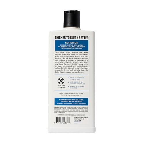 Duke Cannon Supply Co. THICK High-Viscosity Body Wash for Men THICK IN A BOX Variety 3 Pack - Premium Ingredients, Plant-Based Thickeners, Superior Lather, Natural Exfoliate, 17.5 Fl Oz (3 Pack)