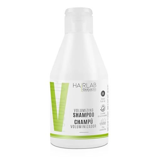 Salerm - Volume Shampoo - Hair Lab - 300 ml - With Energizing Caffeine - For Fine and Flat Hair - Adds Body and Texture to Hair - Gentle Cleanse - Paraben-Free