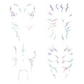 Rumi Tattoos ? 4 Holographic Designs, Inspired Anime Temporary Face Tattoos, Waterproof & Skin-Safe for Cosplay, Parties & Festivals (4 Packs)