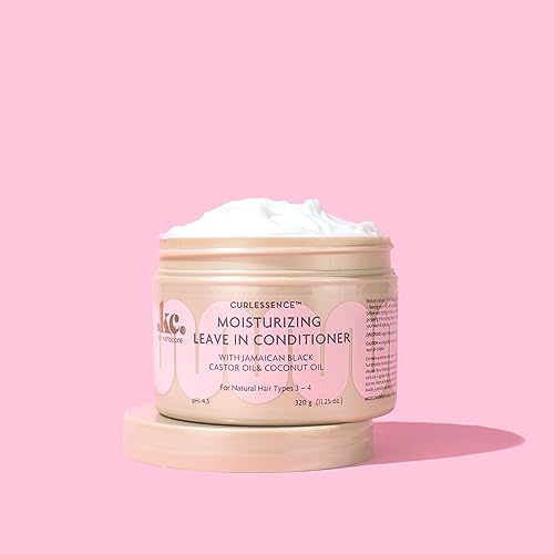 KeraCare CurlEssence Moisturizing Coconut Leave-In Conditioner With Jamaican Black Castor Oil and Coconut Oil - For Curly Hair - Silicone, Sulfate, and Paraben Free 12 oz