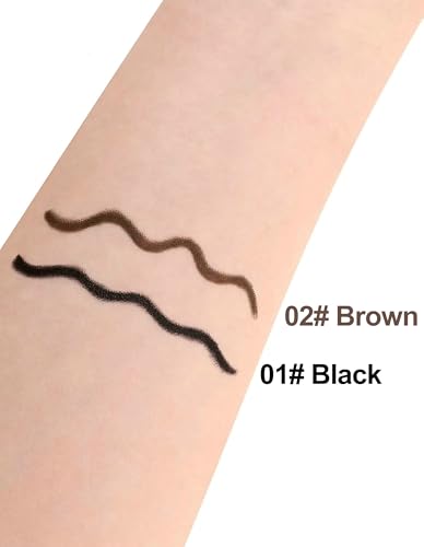 Erinde Waterproof Gel Eyeliner Pencil, 2-Pack Black