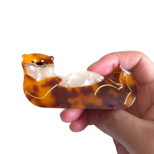 Novelty Sea Otter Hair Clip,Acetate Hair Claw,Big Hair Clips for Women