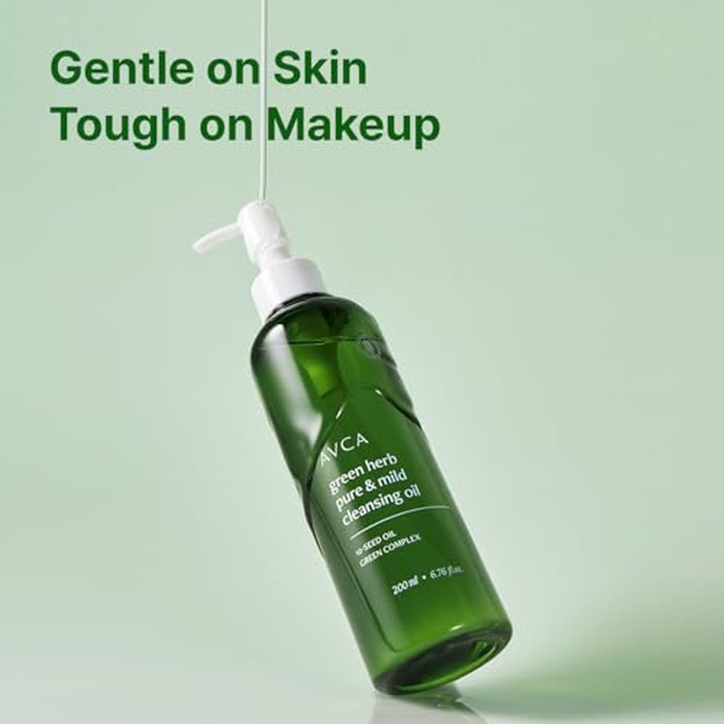 AVCA Green Herb Cleansing Oil - Makeup Remover & Pore Cleanser 200mL