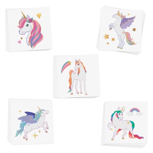 Unicorn Temporary Tattoos for Kids - 25 Pack Party Favors