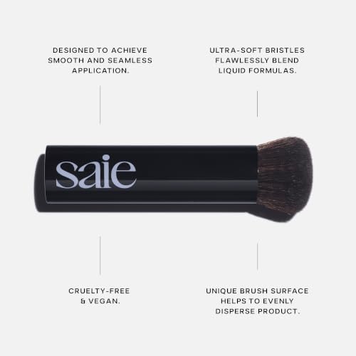 Saie The Base Foundation Brush - Ultra-Soft Synthetic Bristles