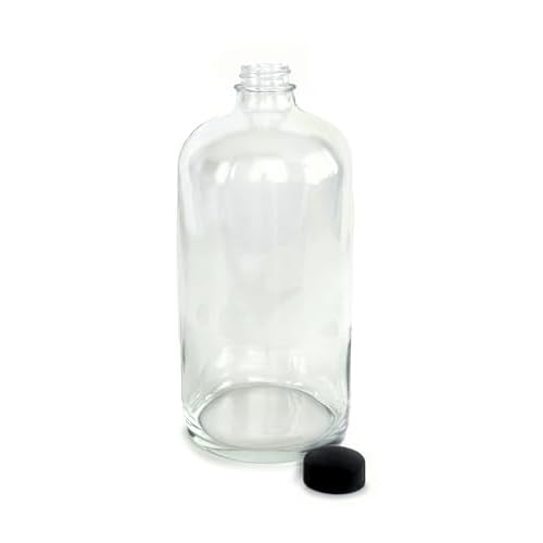 Vivaplex, 2, Clear, 32 oz Glass Bottles, with Lids
