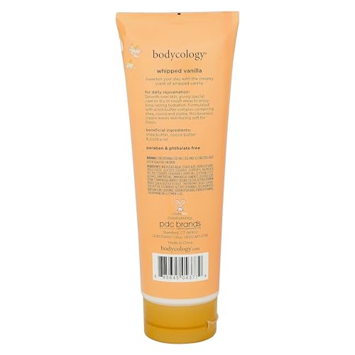 Bodycology Shea Butter Body Cream - Whipped Vanilla, 8 oz - Moisturizing & Fragrant