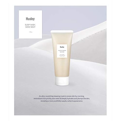Huxley Secret of Sahara Sleep Mask, Hydrating Overnight Face Mask for Dry and Dull Skin, Korean Skincare with Cactus Extract and Cica, Barrier Support, Non-Sticky Gel-Cream, 5.29 oz