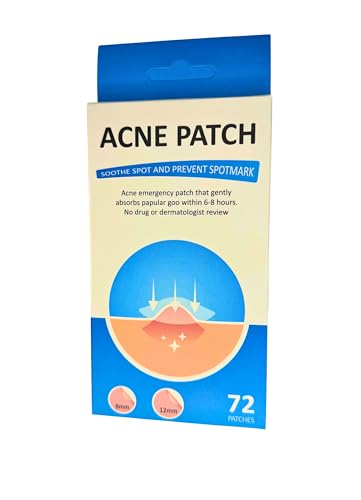 Hydrocolloid Acne Patches, 72 Count – Invisible Pimple Stickers