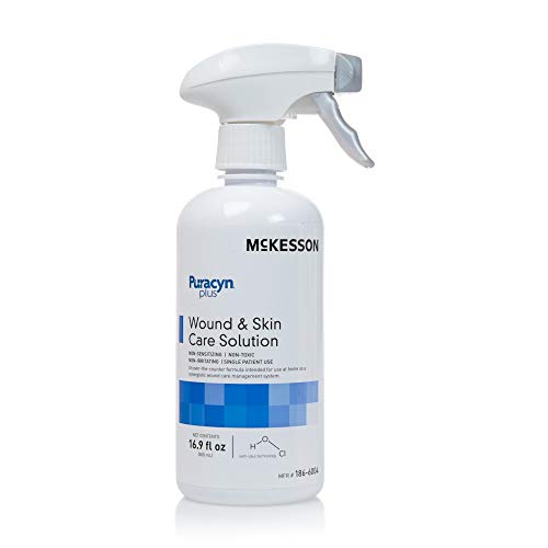 McKesson Puracyn Plus Wound and Skin Cleanser Spray [1 Count] - 16.9 oz Hypochlorous Acid Dermal Wash for Cuts, Burns, Sores, Irritations, Non-Sting First Aid HOCl