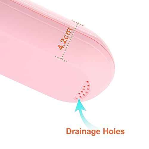 Cosmos Pack of 2 Plastic Travel Case Toothbrush Carrying Case Holder Container Compatible with Oral B Pro and also for Sonicare & Other Toothbrush