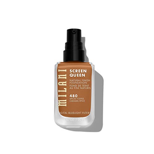 Milani Screen Queen Liquid Foundation Makeup - Cruelty Free Foundation With Digital Bluelight Filter Technology (Spiced Toffee)