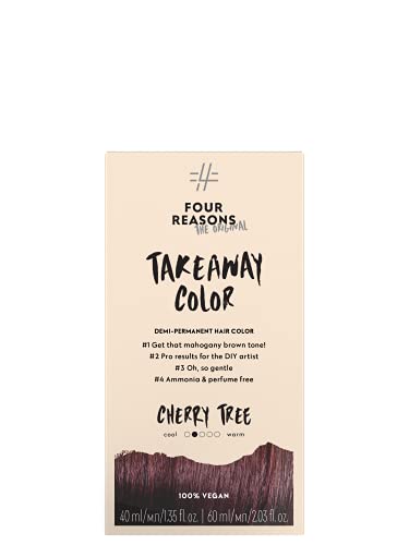 FOUR REASONS Cherry Tree 5.52 Demi Permanent Hair Color Kit - Natural Reddish Brown