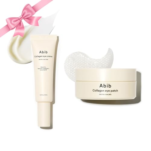 Abib Collagen Eye Care Duo ? Jericho Rose Eye Cream Tube & Jelly Eye Patches for Wrinkles & Fine Line with Jericho Rose Jelly, Korean Skin Care