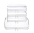Hard Shell Zipper Pouches Set - 4 Piece Travel Organizer